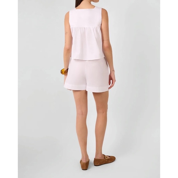 NWT!! WEWOREWHAT Tie Waist Shorts White Poplin Pockets Elastic Waist Large - Picture 6 of 16